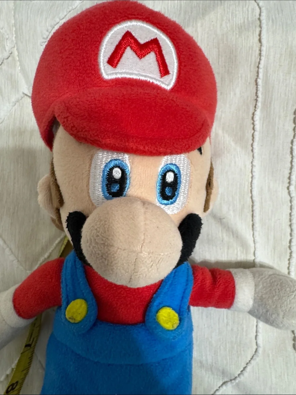 Nintendo Red & Blue Mario Plush with Embroidered 'M' Cap